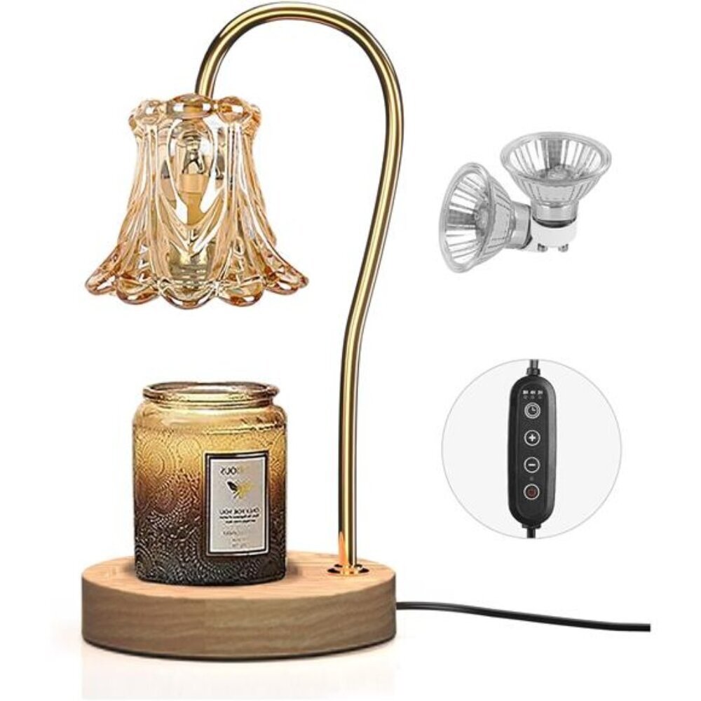 Candle Warmer Lamp, Dimmable Candle Warmer Lantern with Timer